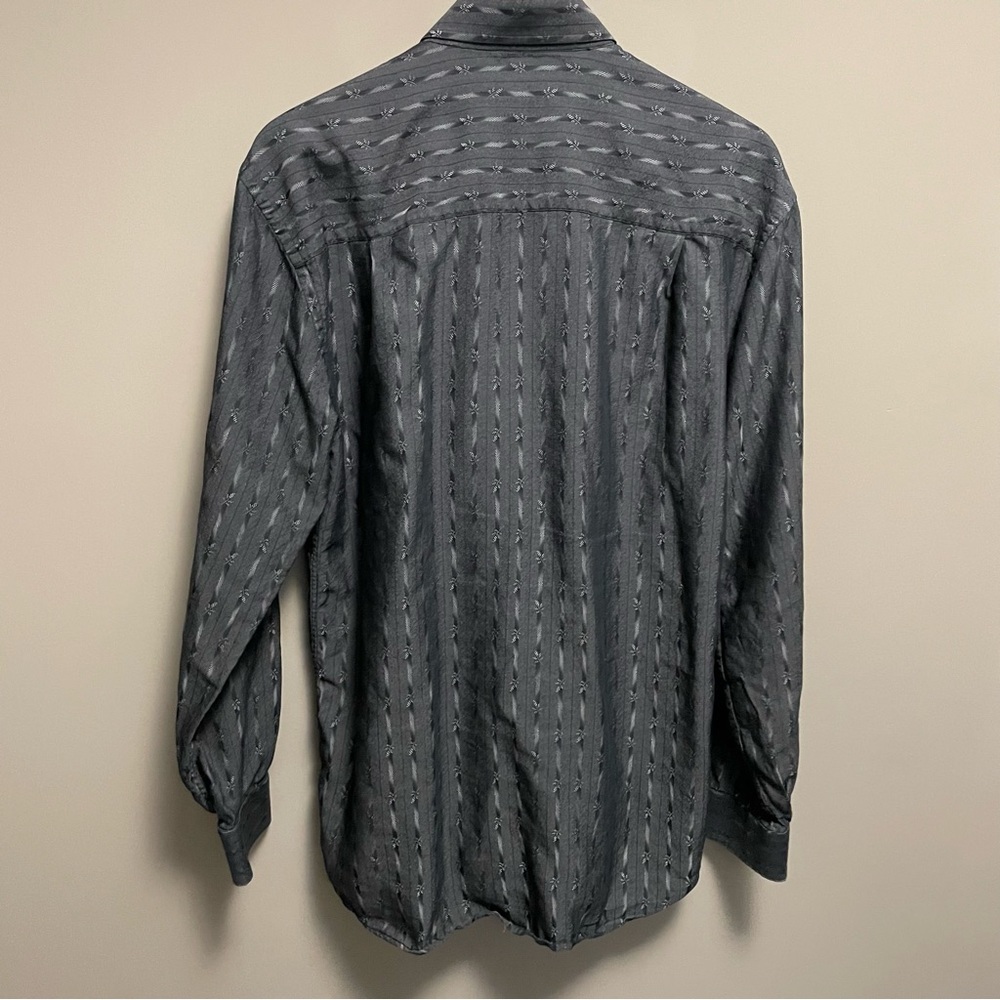 Jack Lipson Signature Grey Long Sleeve Button Down Dress Shirt Men’s Medium - Picture 8 of 11